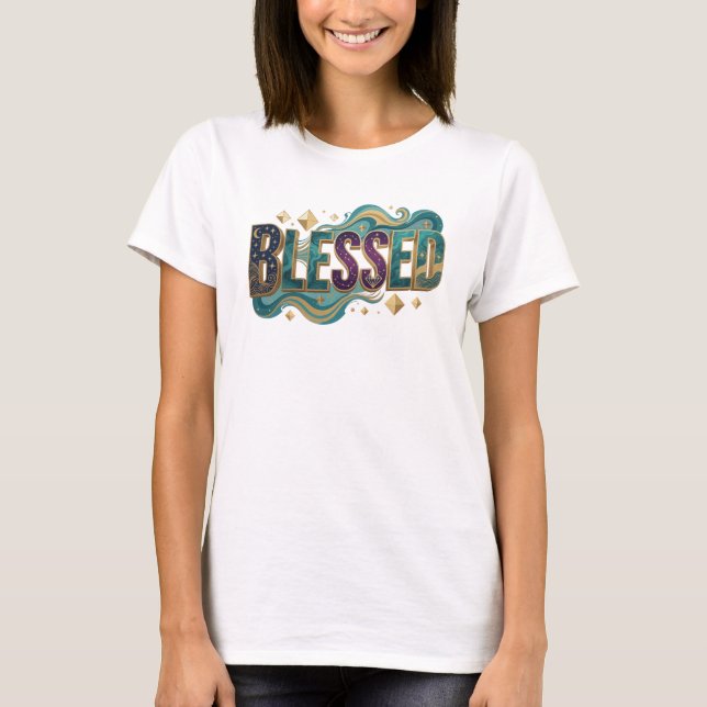 Camiseta Expressão Artística 2D BLESSED Fresca (Frente)