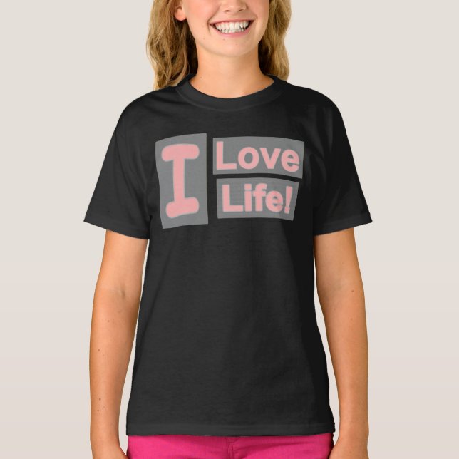 Camiseta Expressão Bela Design "Vida de Amor". Comprar Agor (Frente)