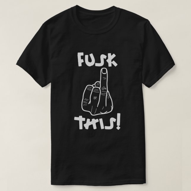 Camiseta Expressão de frustração engraçada (bomba-f falsa)  (Frente do Design)