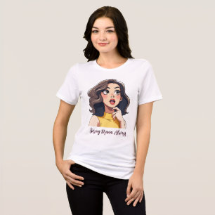 Camiseta Expressão de Glam - Cartoon para Na moda