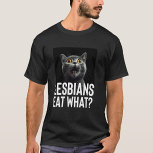 Camiseta Expressão engraçada de gato meme lésbico