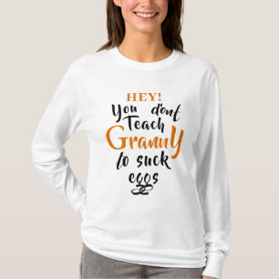Camiseta Expressão Engraçada para a Camiseta-Vovó