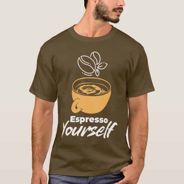 Camiseta Expresse-se – Amante de Café & Vibração Matinal (Frente)