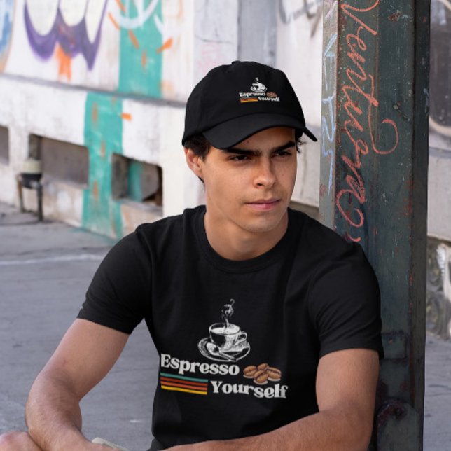 Camiseta Expresse-se com Design de Café Retro (Criador carregado)