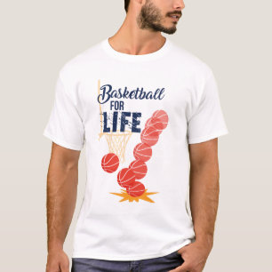 Camiseta Expresse sua paixão com nosso basquete para a vida