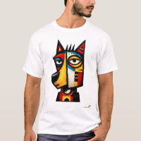 Expressionista Abstrato Lobo Geométrico Arte Moder