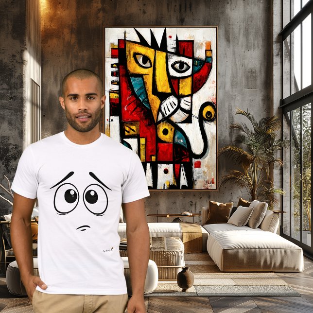 Camiseta Expressionless Face | Tuesday Mood Minimal Design (Criador carregado)