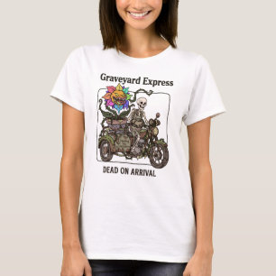 Camiseta Expresso do Cemitério Divertido Morto ao Chegar