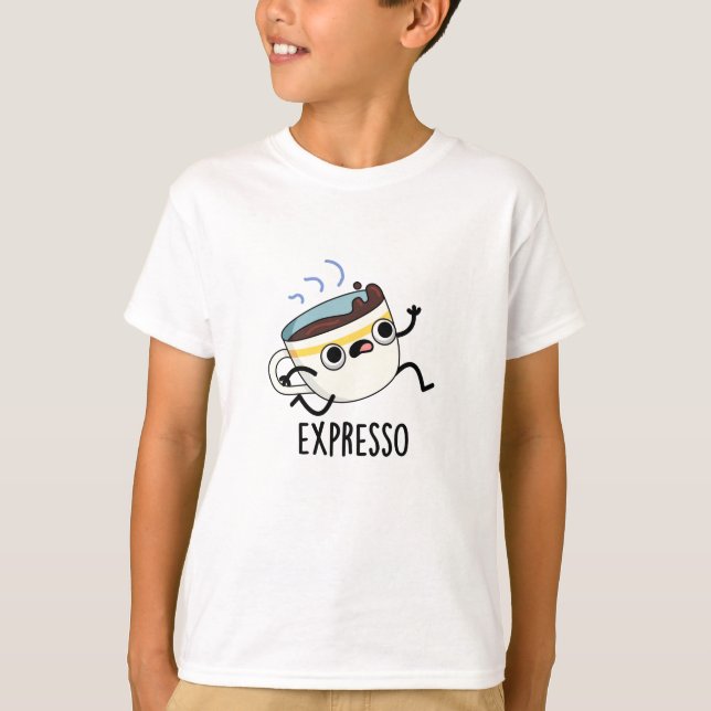 Camiseta Expresso Funny Executando Café Pun (Frente)