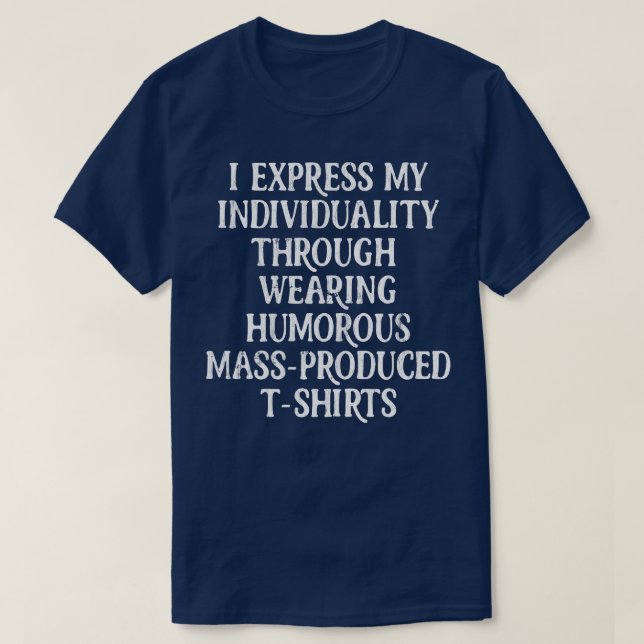 Camiseta Expresso Minha Indivíduo Vestindo Humor (Frente do Design)