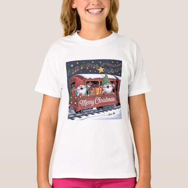 Camiseta Expresso Musical dos Gnomos Whimsical (Frente)