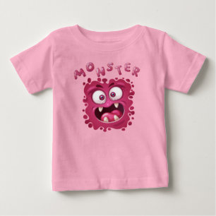 Camiseta Expressões de horror Monstro Engraçado Enfrenta 