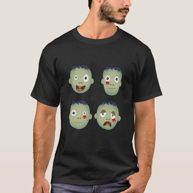 Camiseta Expressões de rosto Zombie (Frente)