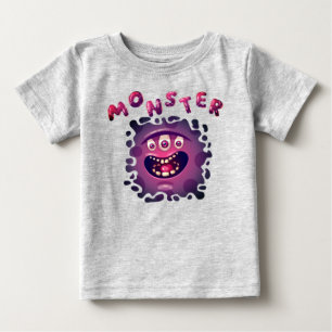 Camiseta Expressões Divertidas Face De Monstro
