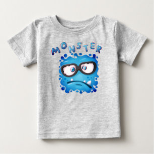 Camiseta Expressões Engraçadas Face Azul Escuro
