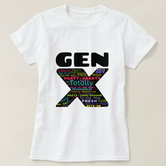 Camiseta Expressões Gen X (Frente do Design)