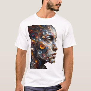 Camiseta Expressões vívidas: Arte Humana Abstrato
