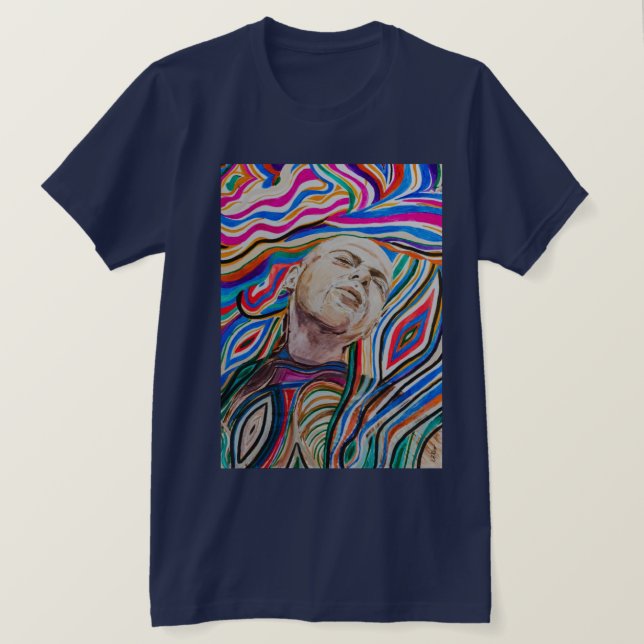 Camiseta Êxtase (Estampa autoral psicodélica) (Frente do Design)