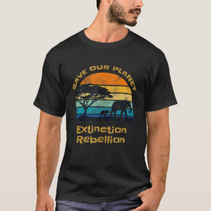 Camiseta Extinção Rebelião Movimento Internacional Salvar T