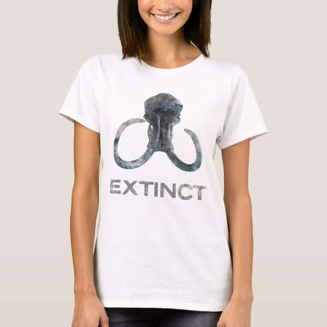 Camiseta Extinct Wooly Mammoth Fossil Head Versão 1 (Frente)