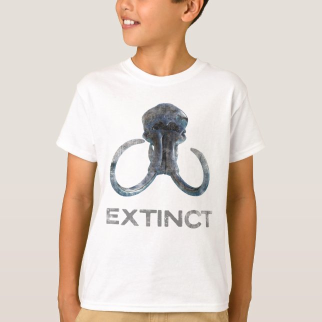 Camiseta Extinct Wooly Mammoth Fossil Head Versão 1 (Frente)