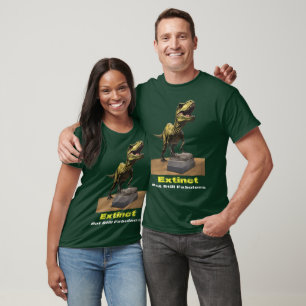 Camiseta Extinta - Camisa-T do Dinossauro