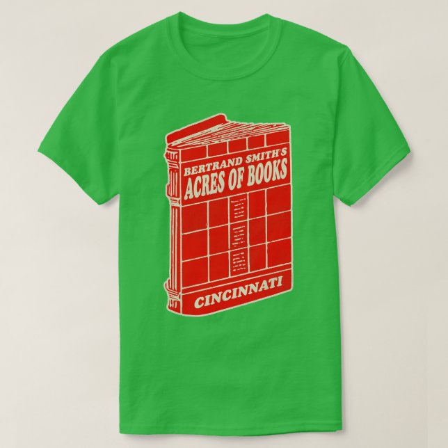 Camiseta Extinta rand Smiths Acres of Books Cincinnati (Frente do Design)