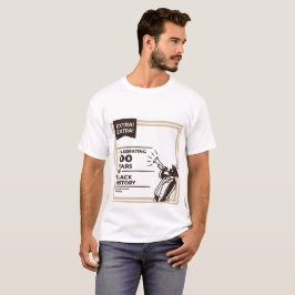 Camiseta Extra Extra 100 Anos de Celebração da História Neg