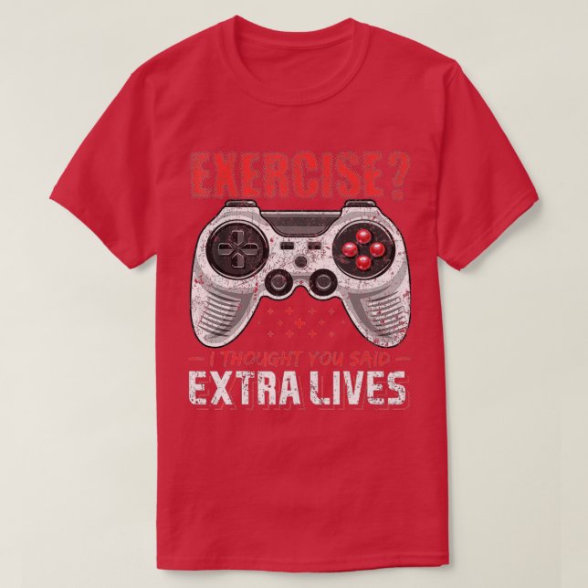 Camiseta Extra Lives Funny Video Game Controller Retro  Boy (Frente do Design)