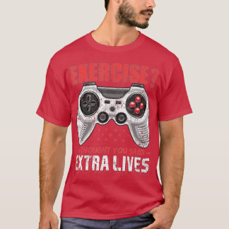 Camiseta Extra Lives Funny Video Game Controller Retro  Boy