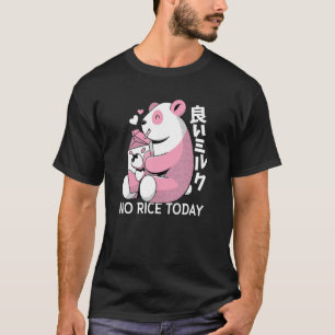 Camiseta Extra Sem Arroz Hoje Panda Pun Leite De Morango