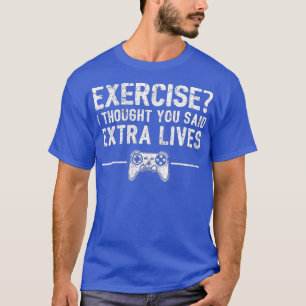 Camiseta Extra Vive Engraçado Controlador de Jogo de Vídeo