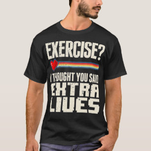 Camiseta Extra Vive Engraçado Controlador de Jogo de Vídeo