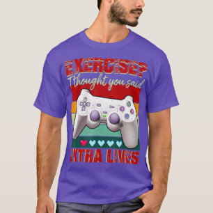 Camiseta Extra Vive Engraçado Controlador de Jogo de Vídeo