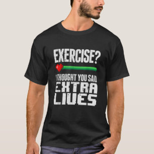 Camiseta Extra Vive Engraçado Jogo de Controlador de Vídeo