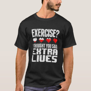 Camiseta Extra Vive Engraçado Jogo de Controlador de Vídeo