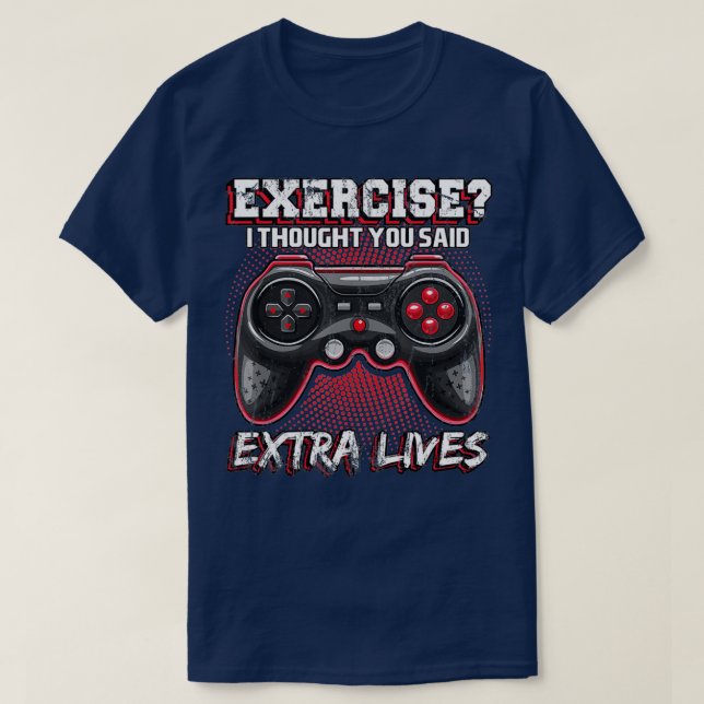 Camiseta Extra vive Engraçados Controladores de videogame R (Frente do Design)