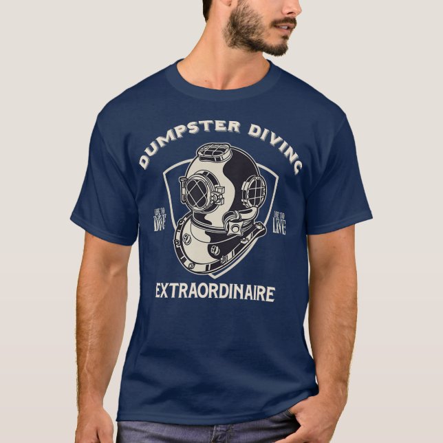 Camiseta Extraordinário de mergulho de lixo (Frente)