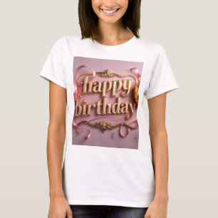 Camiseta Extraordinário elegante de aniversário feminino