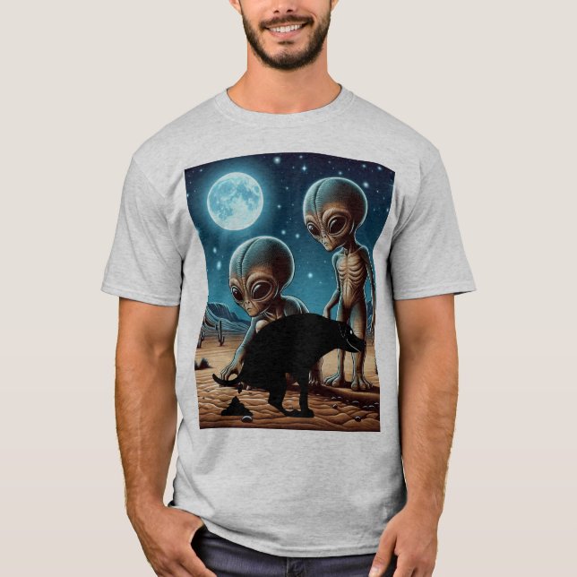 Camiseta Extraterrestre Encontra Uma Descoberta Surpreenden (Frente)