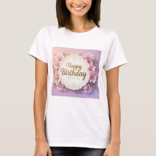Camiseta Extravagante elegante de aniversário flexível