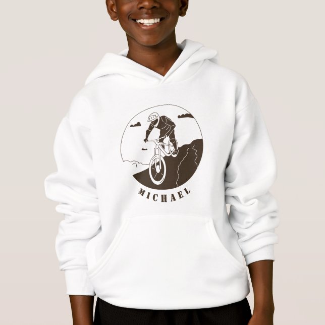 Camiseta Extreme Sport Mountain Biking Cyclist Name (Frente)