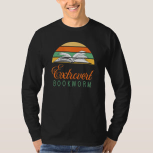 Camiseta Extrovertido de Bookworm - Leitura de Livro Divert