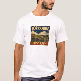 Camiseta Ey Up Yorkshire Cartaz de Viagem Retro