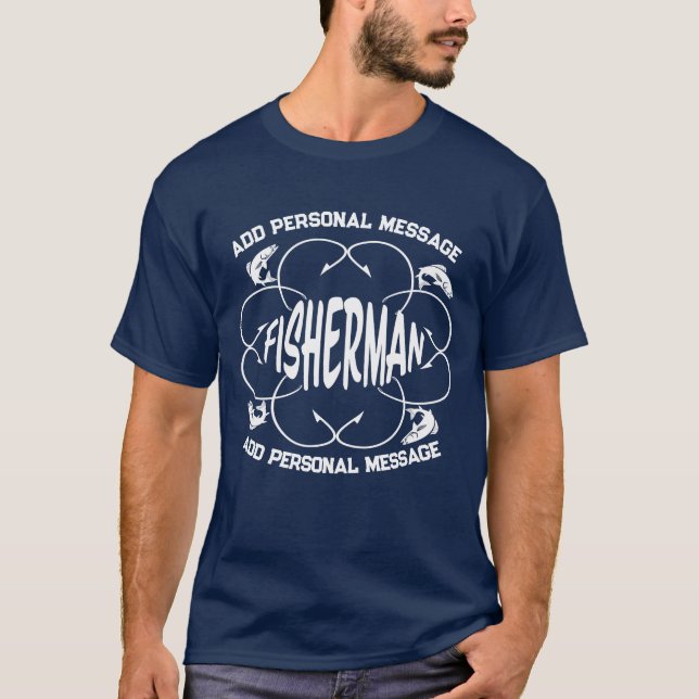 Camiseta Eye catching customizable fishing logo (Frente)