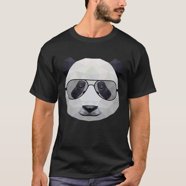 Camiseta Eyeglasses Panda Bear Shrub Spirit Animal Giant Ro (Frente)