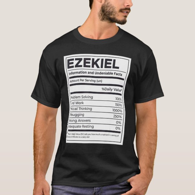 Camiseta Ezekiel Nutrition Information Problem Solving Duro (Frente)