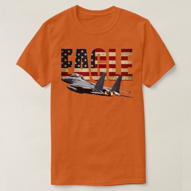 CAMISETA F15 AVIÃO JE SHIR-US FLAG (Frente do Design)