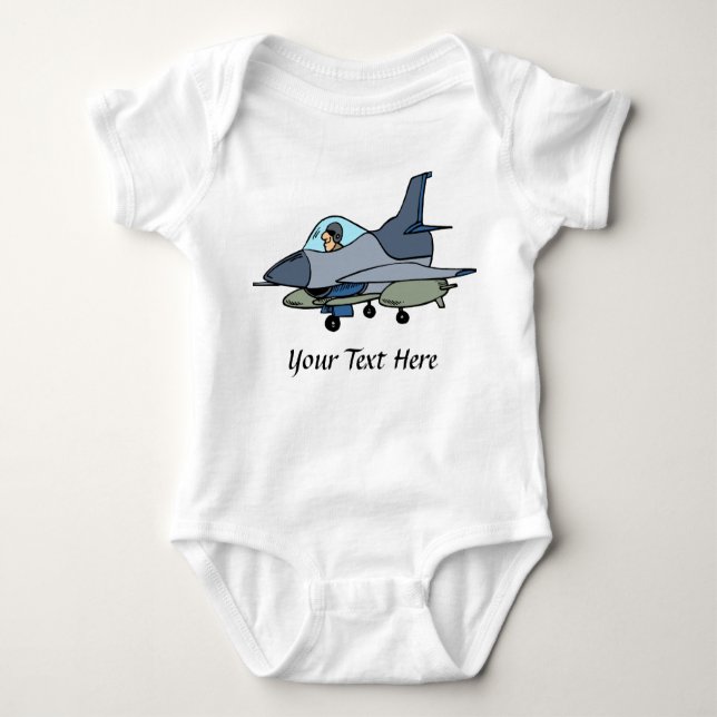 Camiseta F16 Design De Cartoon Falcon E Piloto (Frente)