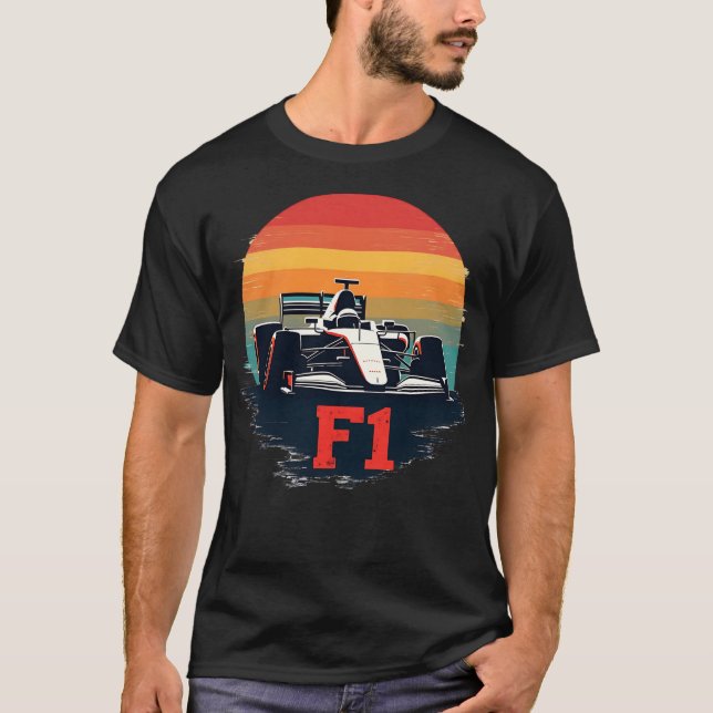 Camiseta F1 Forma, coloração solar, máscara f1 (Frente)